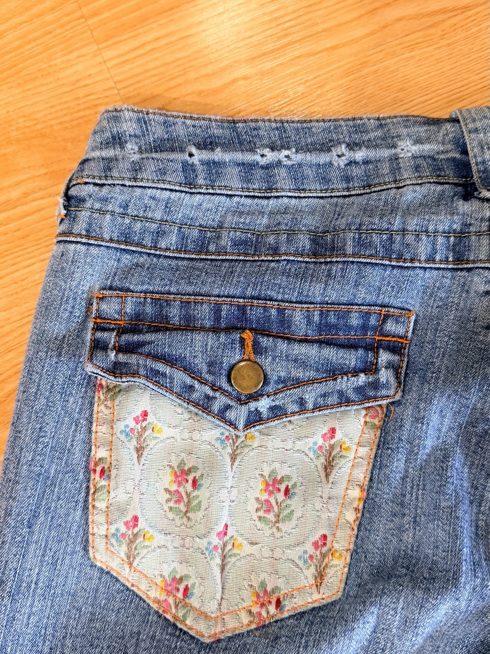 Cache Blue, black & yellow Patchwork Bootcut Jeans - Picture 12 of 14